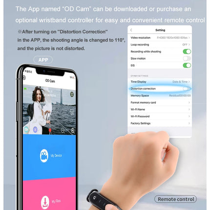 Head Wearable Vlog Camera for YouTube Video, Ordro EP6 PLUS  FPV WiFi 4K 30 FPS Camcorders Webcam, Blogger Videos Recorder
