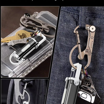 Portable Rechargeable LED COB Keychain Handheld Flashlights With Hook Hanging Emergency  Work Lamp For Camping Walking Hiking