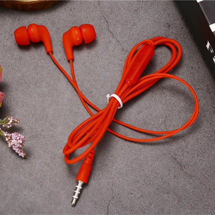1 Pcs Fashion  4 Colors Super Bass With Built-in Microphone 3.5mm In-Ear Wired Earphone Hands Free For Smartphones Earbuds