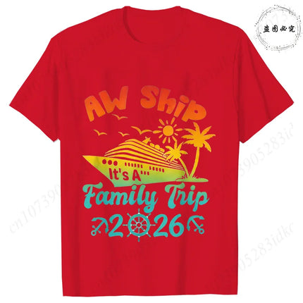 2026 Family Vacation Matching T-shirts Making Memories Together Gradient Print Tops Summer Trips Cruise Holidays Women Clothing