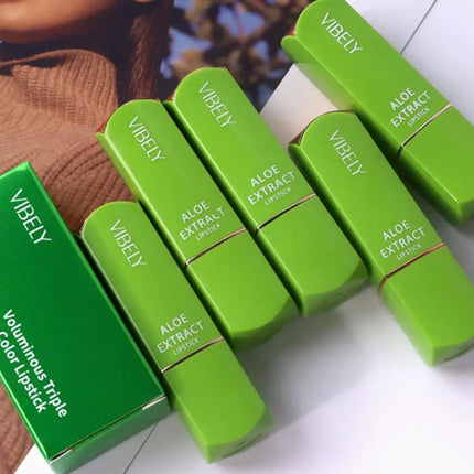 Long Lasting  Lipstick VIBELY winter Moisturizing Changing 3 colors Lip Balm Natural Aloe Vera for Women Color-Shifting Makeup