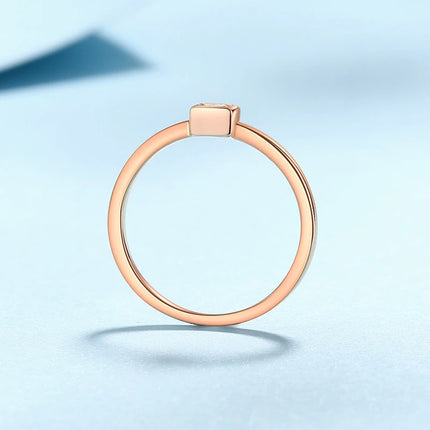 Tezzc Moissanite Lab Diamond Ring For Women 925 Sterling Silver with White Champagne Gold Plated Pass Diamond Test Rings Jewelry