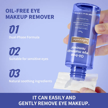 Lakerain Gentle Makeup Remover Waterproof Formula Effectively Cleans Mascara Eyeliner Pigmented Eyeshadow And Brow Pomade