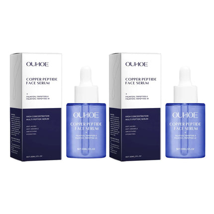 Copper Peptide Facial Serum Firming Skin Lighten Fine Lines Hydrating Moisturizing Smooth Facial Skin Brightening Care Serum