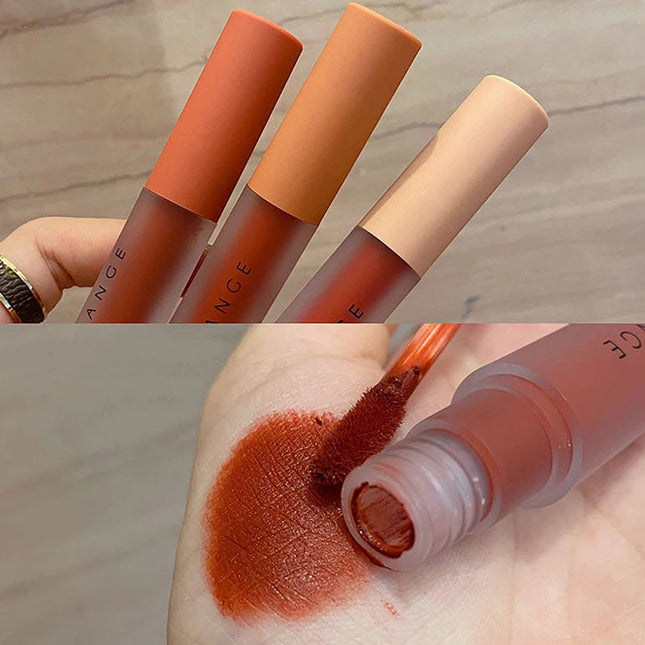 1Pc HERORANGE Velvet Matte Lip Mud Lip Glaze Easy To Apply Waterproof Non Smudging Long Lasting Non Stick Cup Cosmetic
