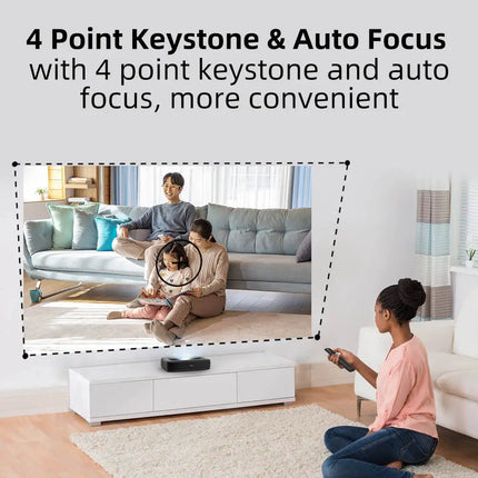 2026 UST Triple Laser Mini DLP Proyector Native 1080P Google TV 1200 ANSI Ultra Short Throw Video projector 4k Auto Focus WiFi