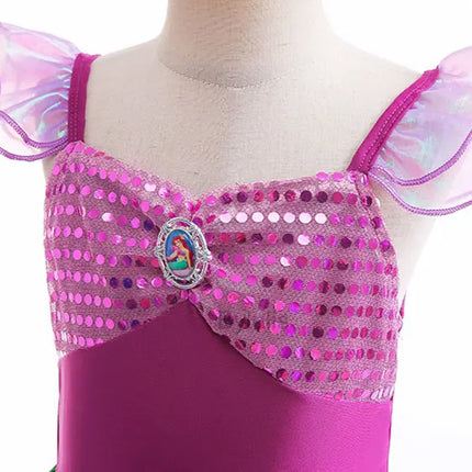 Fancy The Little Mermaid Costume Princess Ariel Mermaid Costume for Girls Ariel Carnival Halloween Costumes Party Dress Clothes