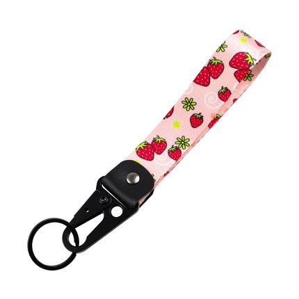 Lucky Cat Eagle Beak Keychain Motorcycles Girl Animation Short Lanyards Used in Phone Rope Badge Holder Accessories