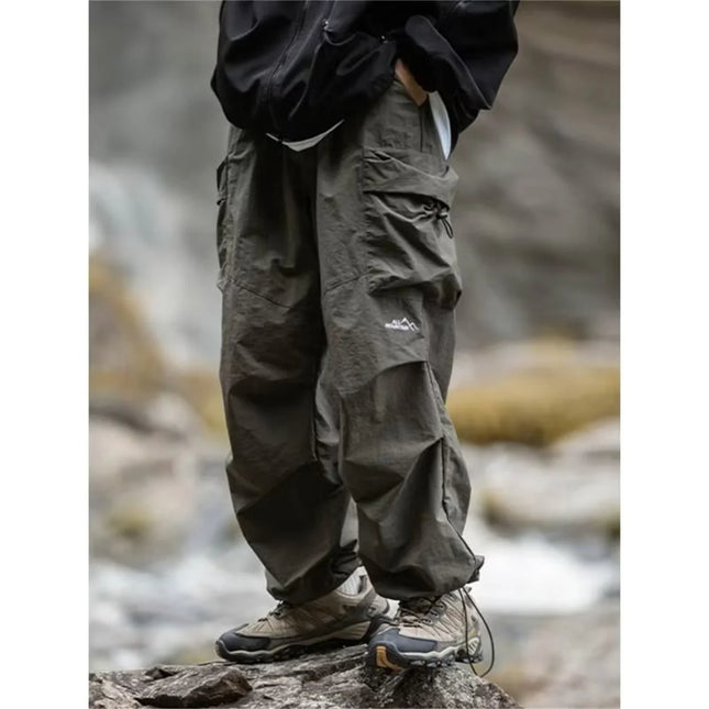 New Trendy New Men's Spring/Summer Breathable Outdoor Cargo Parachute Pants Leisure Hiking Mountaineering Water-resist Pants