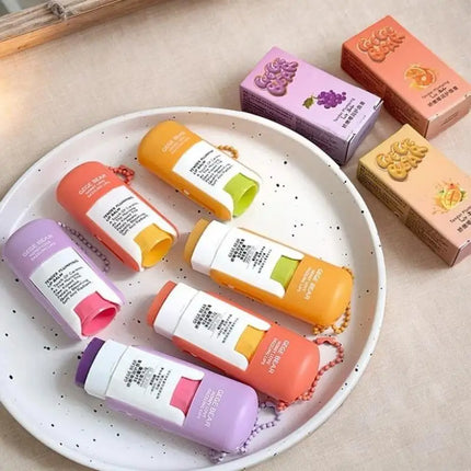 Gege bear 8.2g Large Capacity Lip Balm Keychain Pendant, Hydrating & Moisturizing Lip Care, Perfect As Lipstick Base & Accessory