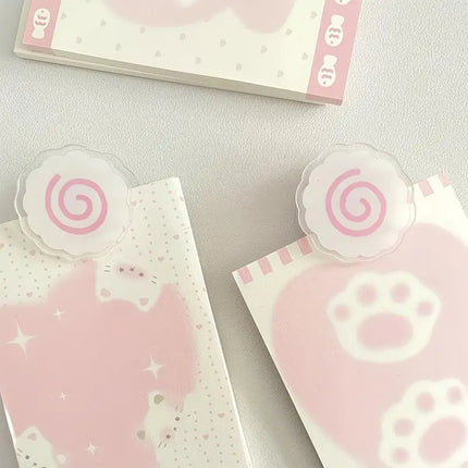 1/3pcs Cute Fish Cake Acrylic PP Clip Snack Sealing Clips Notebook Memo Clips File Clips Photo Wall Decor Gift Decoration Clip