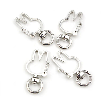 10pcs Cat Heart Snap Hook Trigger Clips Buckles For Keychain Lobster Lobster Clasp Hooks for Key Ring Clasp Jewelry Supplies