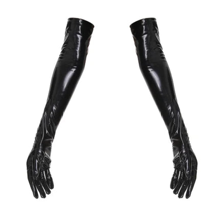 New Women Sexy Lace up Lingerie Bodysuit Patent Leather Mock Neck Body Suit Glossy Zipper Catsuit for Club Pole Dancing Full Set