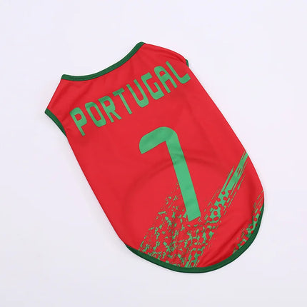 Sport Team Dog Vest Mesh Fabric Thin Style Cool Breathig Dog Vests Teddy Pug Golden Retriever Shiba Clothing Cat Dog Pet Clothes
