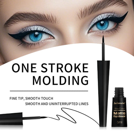 Waterproof Eyeliner Pen Matte Liquid Eyeliner 17H Long Wear Sweat Proof Smudgeproof Stain-free Ultra-fine Liquid Cosmetics
