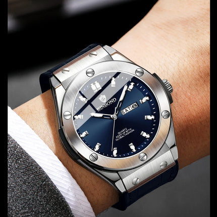 BINBOND Top Brand Business Classic Men's Watches Waterproof Date Week Luxurious Luminous Multifunction Fashion Male Quartz Watch