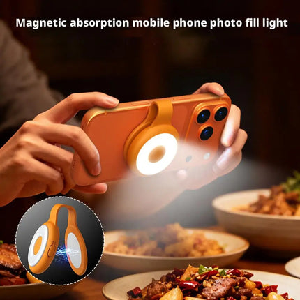 Magnetic Light for MagSafe Multifunctional Magnetic LED Flashlight-Mini Keychain Rechargeable Battery Compact LED Phone Light