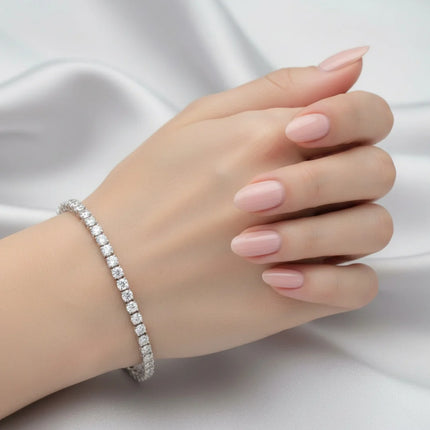D VVS1 Moissanite Tennis Bracelet Original s925 Sterling Silver Plated 18k White Gold with GRA Bracelets for Women Man