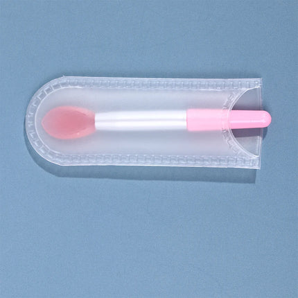 1PCS Small Makeup Brushes Lipstick Applicator Brushes With Anti-lost Cover For Lip Care Makeup Use Silicone Lip Brush