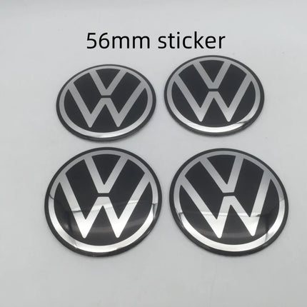 4pcs 3D new black for 56mm 60mm 65mm 68mm Car emblem Wheel hub Center Cap Badge covers sticker Decal styling Accessories