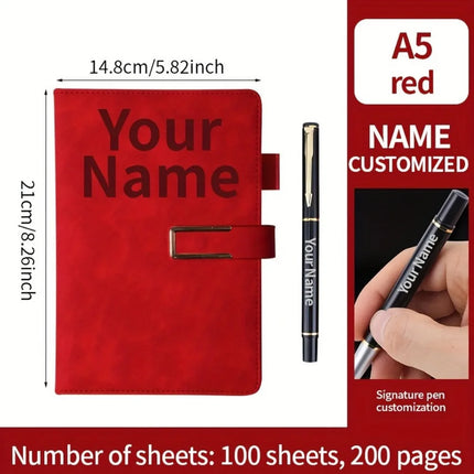 Personalized Notebook with Ballpoint Pen Customization Notebook Name, Name, Graduation Gifts and Back-to-School Gifts