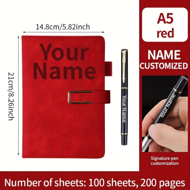 Personalized Notebook with Ballpoint Pen Customization Notebook Name, Name, Graduation Gifts and Back-to-School Gifts