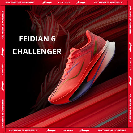 Li-Ning Men's FEIDIAN 6 CHALLENGER Racing Running Shoes SUPER BOOM Lightweight Reflective LiNing Competition Sneakers ARMW003