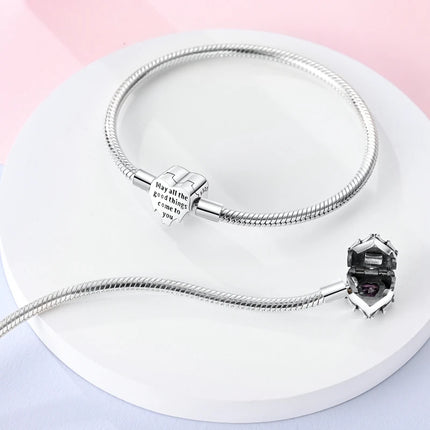 925 Sterling Silver Bracelets 17-20CM Original Leaf Clover Butterfly Heart Bracelet Fit DIY Charms Beads Fashion Women Jewelry