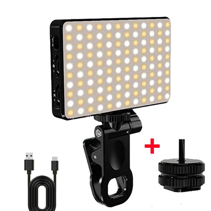 LED Selfie Light 120 LED 3000Mah Rechargeable Phone Light Clip 3 Light Modes Ring Light for Phone iPad Camera Laptop Selfie