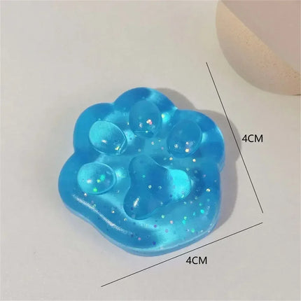 Sticky Cute Cat Cheese Bread Pinch Toy Pressure Relief Soft Fingertip Toy Relieving Squeeze Decompression Slow Rebound Toy