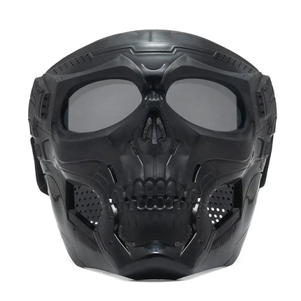 Cycling Colorful Goggles Motorcycle Skull Mask Riding Windproof Full Face Mask Paintball Game Tactical Protective Helmet Mask