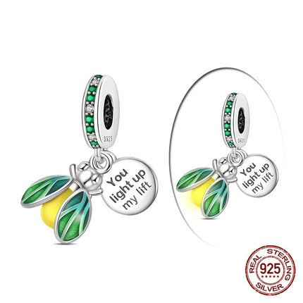 Hot Original 100% 925 Sterling Silver Chameleon Beads Firefly Charms Fit Original Bracelet DIY Jewelry Making Women's Gift