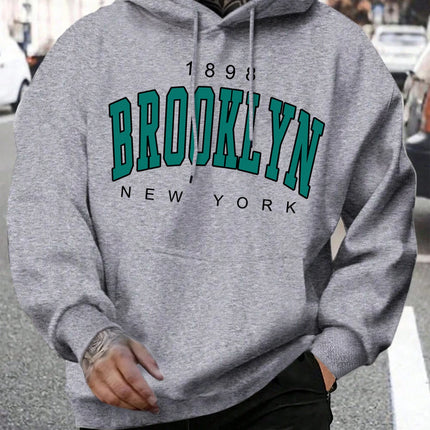 Brooklyn Est 1998 New York Printing Men Hoodies Harajuku Crewneck Hoodie Fashion Oversize Hoody Autumn Comfortable Tracksuit