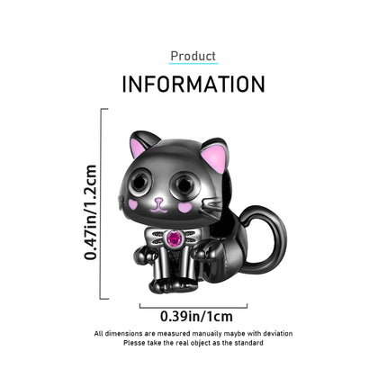 Hot Sale 925 Sterling Silver Cute Panda Beads & Penguin Dangle Charm Fit Snake Bracelet Boutique Necklace Black Pendant Gift