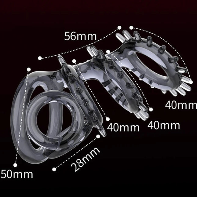New Male Penis Rings Lock Ring Delay Ejaculation Dick Sex Toys For Men Couples High Elasticity Time Lasting Cock Ring Extender