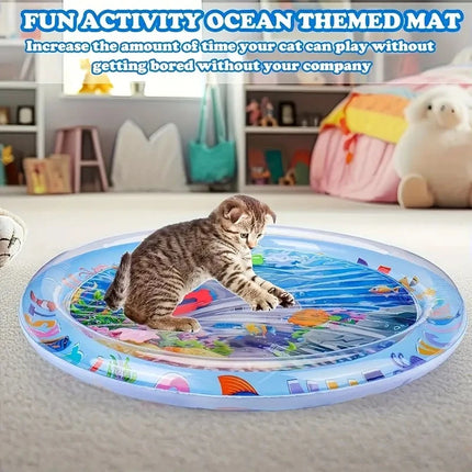 Cat Water Bed Mattress Pet Pat Water Mat Large Dog Inflatable Water Ice Mat Cooling Thickened Scratch-Resistant Small Fish Toy