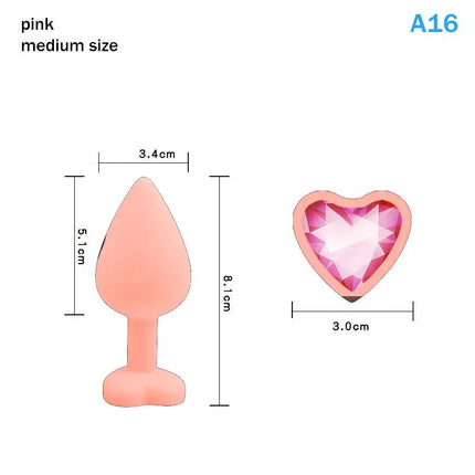 Silicone Anal Plug 3 Sizes Heart Soft Butt Plug Sexy Toy Prostate Massager For Women Men Couples Adult Game
