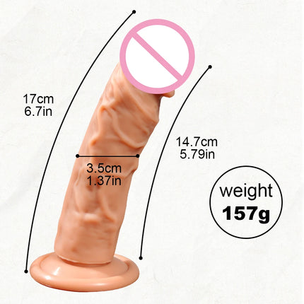 Realistic Dildo for Women Silicone Beginner G-spot Anal Stimulation Dildo with Strong Suction Cup for Adult Sex Toy Masturbator