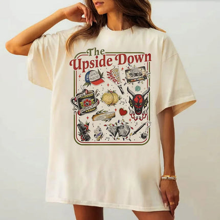 Demogorgon T-shirt Funny Women Men Hawkins Clipart Graphic Tee Demogorgon Shirts Trendy Gothic Tops