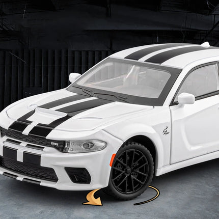 1:32 Dodge Charger SRT Super Sports Car Alloy Metal Diecast Model Car Sound & Light Collection Hobbies Decoration Birthday Gifts