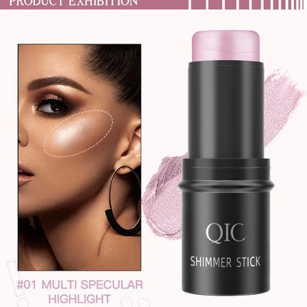 QIC Multi-Functional Contour Stick - Highlighter, Blush & Concealer, Create 3D Facial Contours Cream Makeup Beginner-Friendly