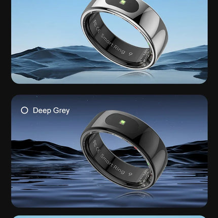 Smart Ring for Women Men Heart Rate Blood Oxygen Monitor Temperature Sleep Tracker Camera Control 5ATM Waterproof Multi Sports