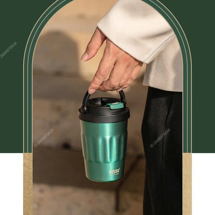 400/500ML Tyeso Vintage Coffee Mug Portable Steel Insulated Travel Cup Convenient Handheld 304 Stainless Thermos for On-the-Go
