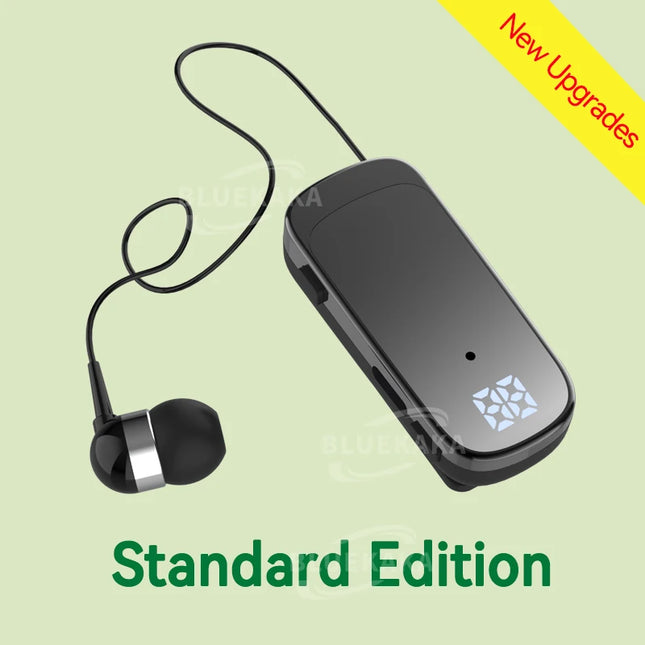 K65 Fashion Bluetooth Headset Business Retractable Lavalier Earphone Super Long Standby Single Ear Hands Free HD Call With Wire