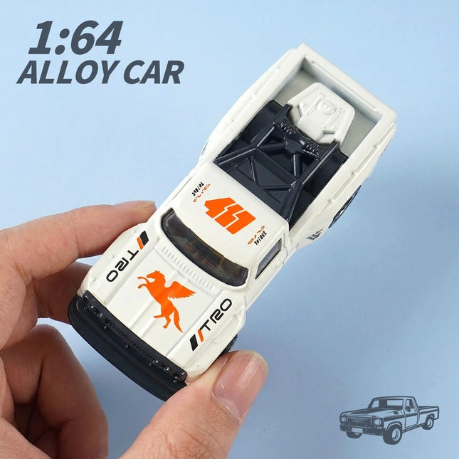 1:64 Diecast Pickup Trucks Set of 6, Alloy Off-Road Vehicle Models, Mini Toy Cars for Kids, Assorted Colors, Collectible Gift