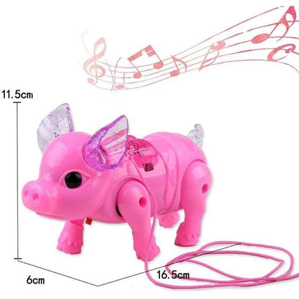 New Pink Color Electric Walking Pig Toy With Light Musical Kids Funny Electronics Toy Children Birthday Gift Toys