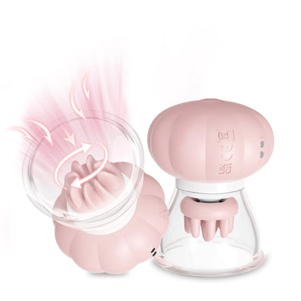 Nipple Toy Adult Sex Toys Vibrator for Women- Detachable Jellyfish Nipple Suction Cup with 10 Rotations and Sucking Function