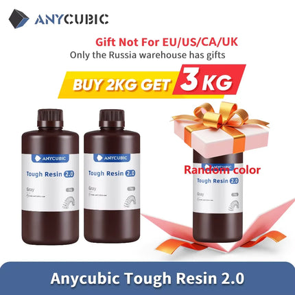 ANYCUBIC UV Tough Resin 2.0 Flexible 3D Printing Material For Photon Mono LCD 3D Printer 405nm High Precision 3D Printing Resion