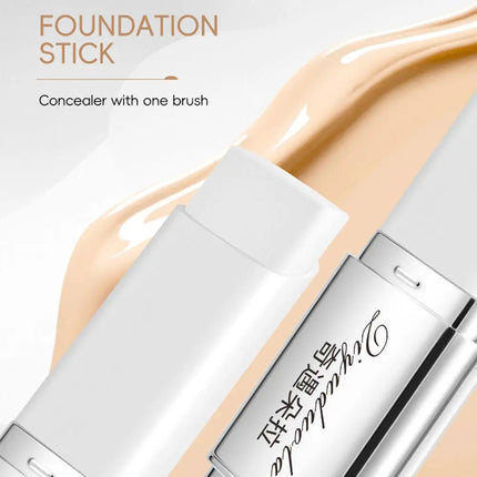 QIYUDUOLA 2in1 Color Changing Foundation Stick 13g LongLasting Concealer Pore Minimizing Lightweight Hydrating For Natural Look