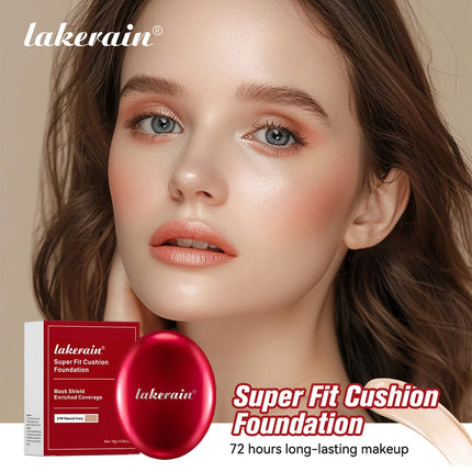 LAKERAIN 12 Color Red Shell Air Cushion Foundation Natural Coverage Lightweight Breathable Air Cushion Foundation